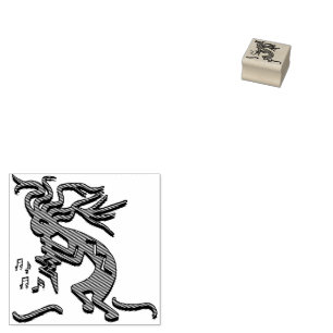 Southwestern Musicial Merrymaker Kokopelli Artwork Rubberstempel