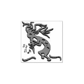 Southwestern Musicial Merrymaker Kokopelli Artwork Rubberstempel (Afrduk)