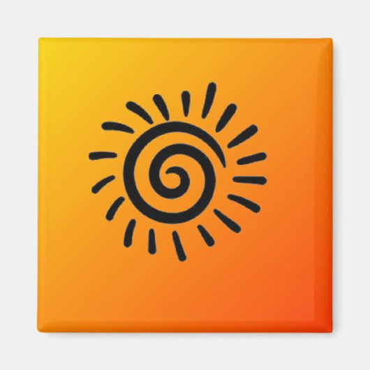 Southwestern Native American Sun Symbol Magnet (Voorkant)