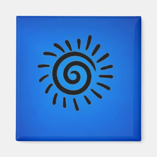 Southwestern Native American Sun Symbol Magnet (Voorkant)