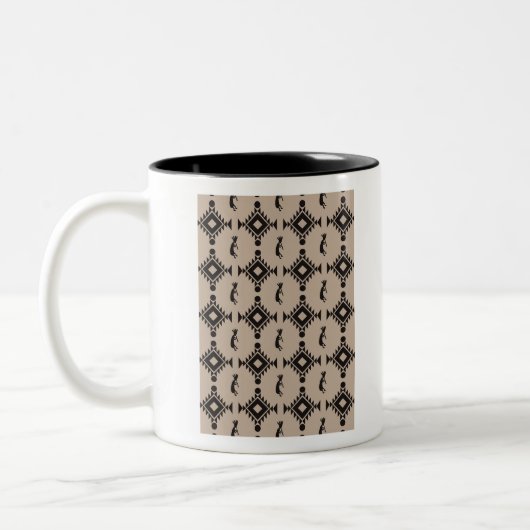 Southwestern Pattern 2 Tweekleurige Koffiemok (Links)