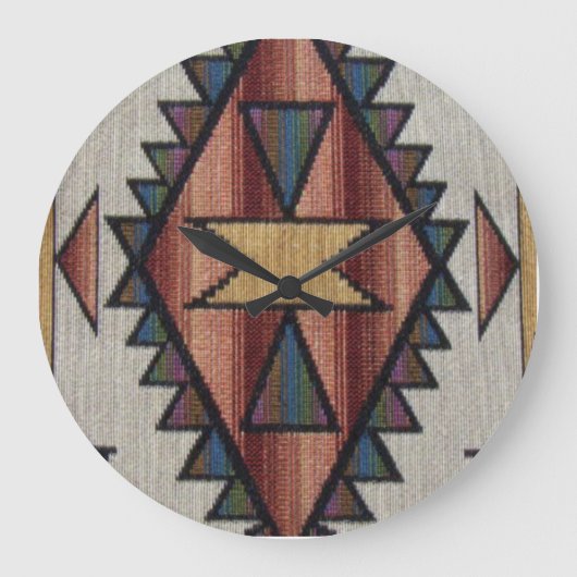 Southwestern Pattern Fun Wall klok (Voorkant)