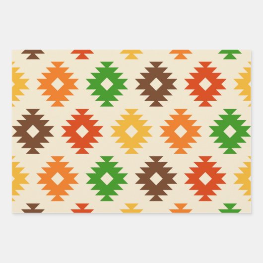Southwestern Pattern Inpakpapier Vel (Voorkant 3)
