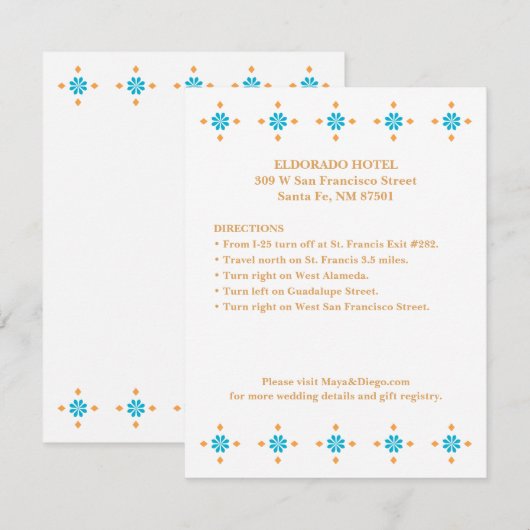 SouthWestern Santa Fe Direction Enclosure Card Informatiekaartje (Voorkant / Achterkant)