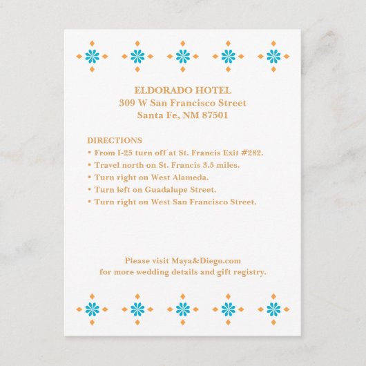 SouthWestern Santa Fe Direction Enclosure Card Informatiekaartje (Voorkant)