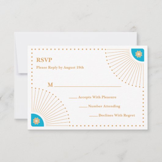 SouthWestern Santa Fe-reactiekaart RSVP Kaartje (Voorkant)