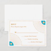 SouthWestern Santa Fe-reactiekaart RSVP Kaartje (Voorkant / Achterkant)