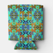 Southwestern Skies Aqua en Green Blikjeskoeler (Achterkant)