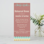 Southwestern Skinny Wedding Rehearsal Kaart (Staand voorkant)