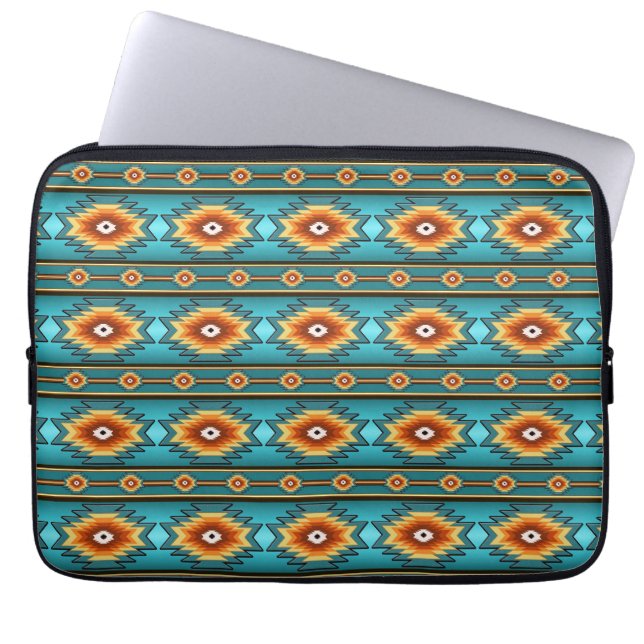 Southwestern stammenpatroon laptop sleeve (Voorkant)