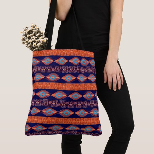 Southwestern stammenpatroon tote bag (Dichtbij)