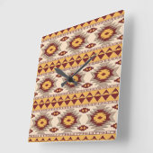 Southwestern stammenpatroon vierkante klok (Hoek)