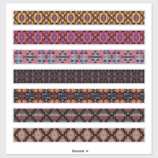 Southwestern-stijl Borders Craft Decor Sticker (Vel)