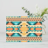 Southwestern Style Boho Pattern Bedankkaart (Staand voorkant)