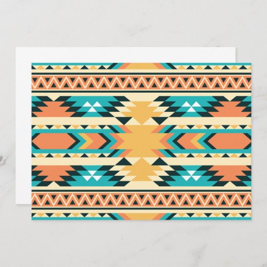 Southwestern Style Boho Pattern Bedankkaart (Voorkant / Achterkant)