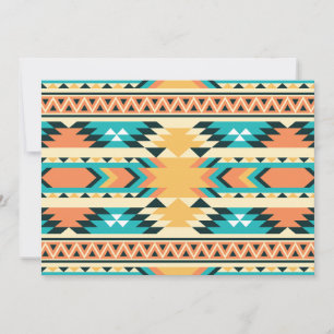 Southwestern Style Boho Pattern Bedankkaart