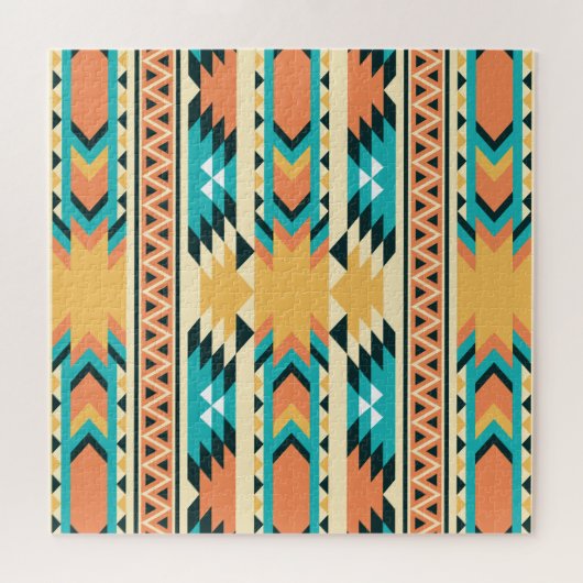 Southwestern Style Boho Pattern Legpuzzel (Horizontaal)
