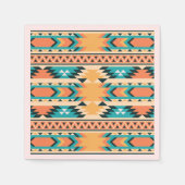 Southwestern Style Boho Pattern Servet (Voorkant)
