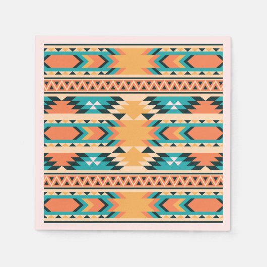 Southwestern Style Boho Pattern Servet (Voorkant)