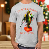 Southwestern Style Cactus Candle Christmas Lights T-shirt