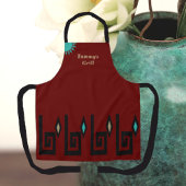 Southwestern Style Deep Chili Red Company Apron Schort