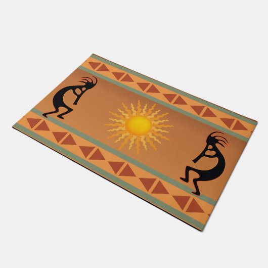 Southwestern Sun Kokopelli Doormat Deurmat (Schuin)