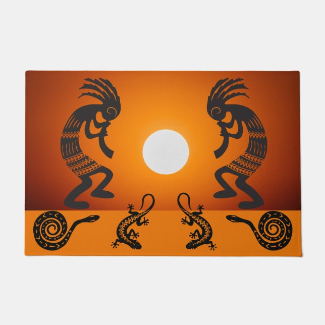 Southwestern Sun Kokopelli Doormat Deurmat (Voorkant)