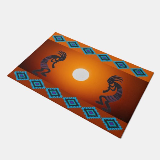 Southwestern Sun Kokopelli Doormat Deurmat (Schuin)