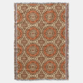 Southwestern Sun Mandala Batik, Rust & Brown Deken (Voorkant Verticaal)
