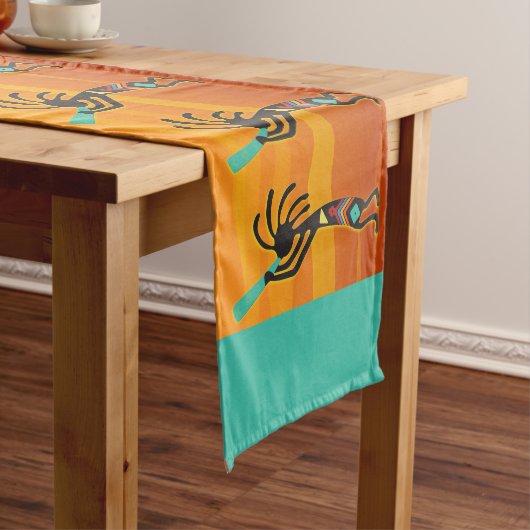 Southwestern Sunset Kokopelli Short Table Runner Korte Tafelloper (Voorbeeld)