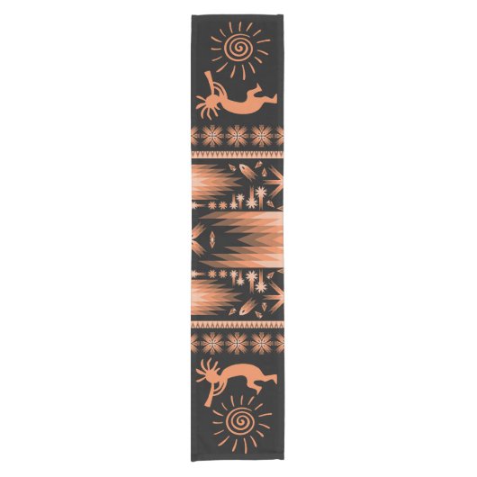 Southwestern Sunset Kokopelli Short Table Runner Korte Tafelloper (Voorkant)