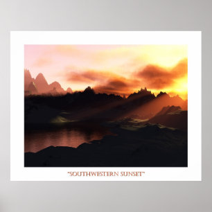 Southwestern Sunset Poster
