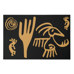 Southwestern Symbols Kokopelli Canvas