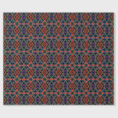 Southwestern Symmetrical Tiled Pattern Line Art Cadeaupapier (Vlak)