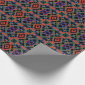 Southwestern Symmetrical Tiled Pattern Line Art Cadeaupapier (Hoek)