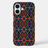 Southwestern Symmetrical Tiled Pattern Line Art Case-Mate iPhone Case (Achterkant)