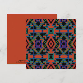 Southwestern Symmetrical Tiled Pattern Line Art Kaart