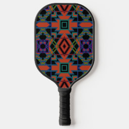 Southwestern Symmetrical Tiled Pattern Line Art Pickleball Paddle