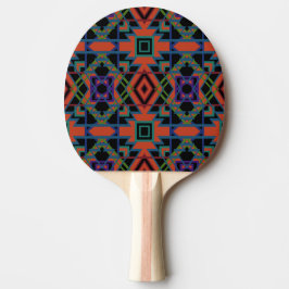 Southwestern Symmetrical Tiled Pattern Line Art Tafeltennisbatje