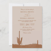 Southwestern Terracotta Desert QR Code Wedding Kaart (Voorkant)