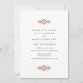 Southwestern Terracotta Woedding Kaart (Voorkant)