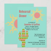 Southwestern Theme Wedding Rehearsal Dinner Kaart (Voorkant / Achterkant)