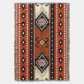 Southwestern Tribal Pattern Gooi Boho Deken (Voorkant Verticaal)