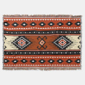 Southwestern Tribal Pattern Gooi Boho Deken (Voorkant)
