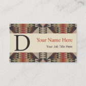 Southwestern Tribal Pattern Inspired Custom Visitekaartje (Voorkant)