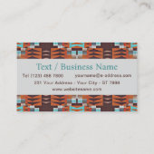 Southwestern Tribal Pattern Inspired Custom Visitekaartje (Achterkant)