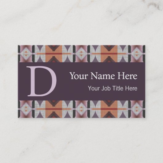 Southwestern Tribal Pattern Inspired Custom Visitekaartje (Voorkant)
