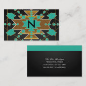 Southwestern Turquoise Color Block Visitekaartje (Voorkant / Achterkant)