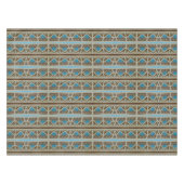 Southwestern Turquoise Gray Brown Pattern Tafelkleed (Voorkant (Horizontaal))