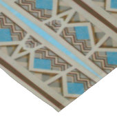 Southwestern Turquoise Gray Brown Pattern Tafelkleed (Gekanteld)